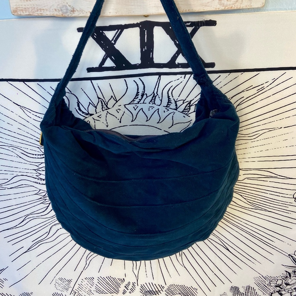 Vintage 1980s Vibrant Blue Ultrasuede Vegan Handbag